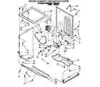 Whirlpool LTG6234AW3 dryer cabinet and motor diagram