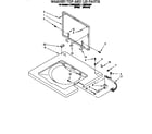Whirlpool LTG6234AW3 washer top and lid diagram