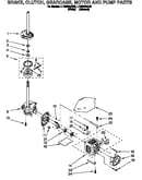 Brake, clutch, gearcase, motor and pump