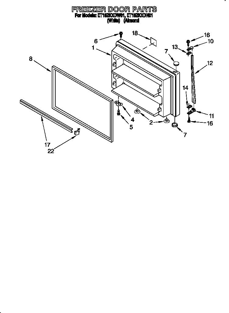Freezer door