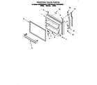 KitchenAid KTRS21MDWH00 freezer door diagram