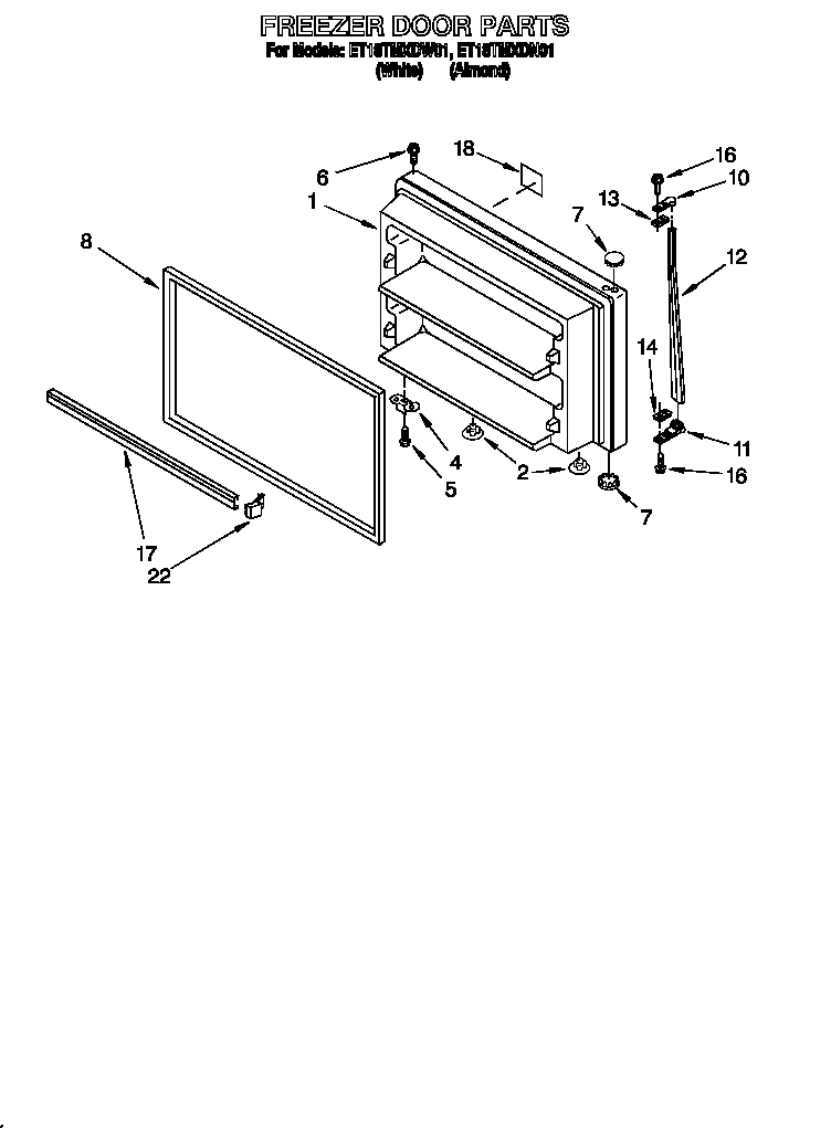 Freezer door