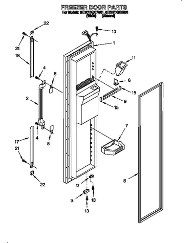 Freezer door