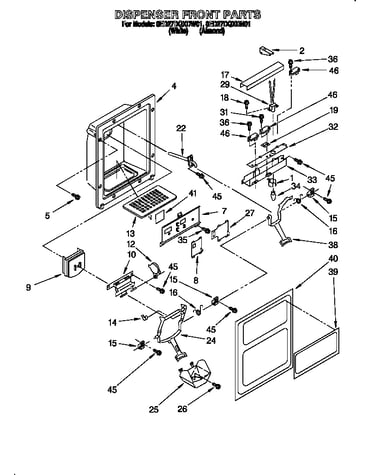 Dispenser front