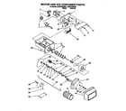 Whirlpool ED25PQXDN01 motor and ice container diagram