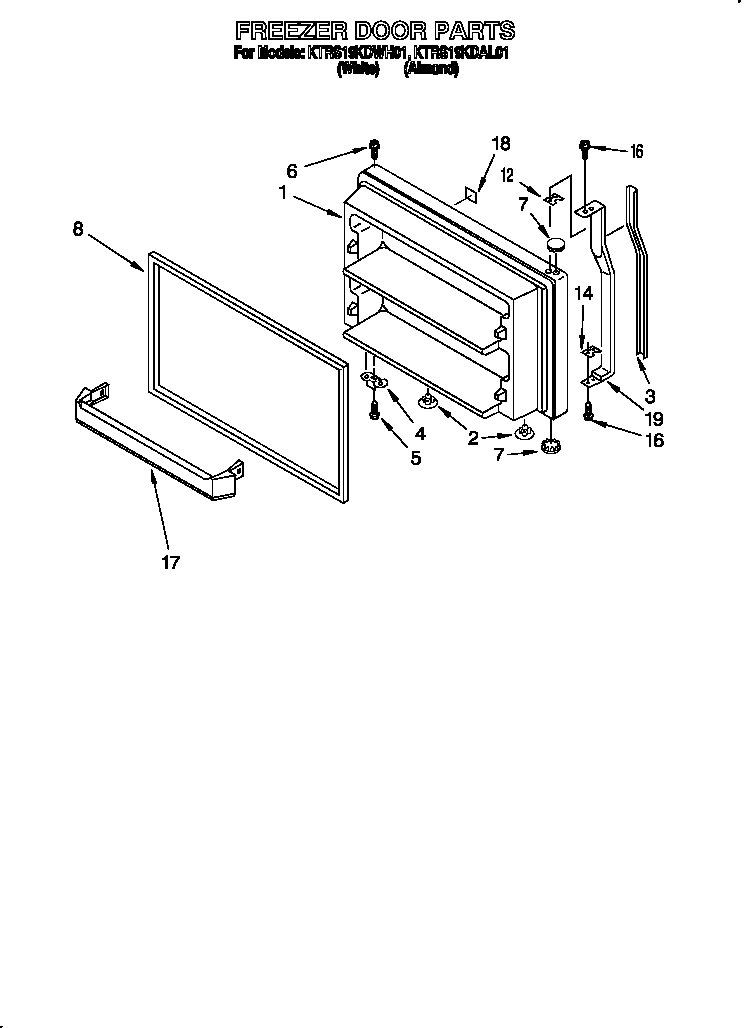 Freezer door