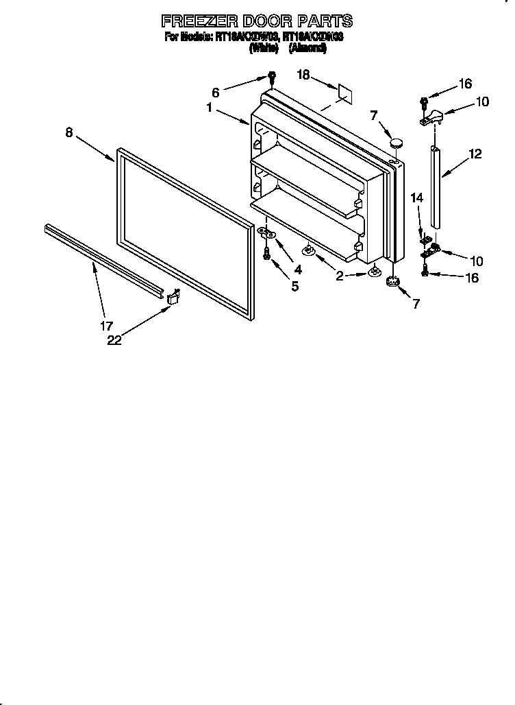 Freezer door