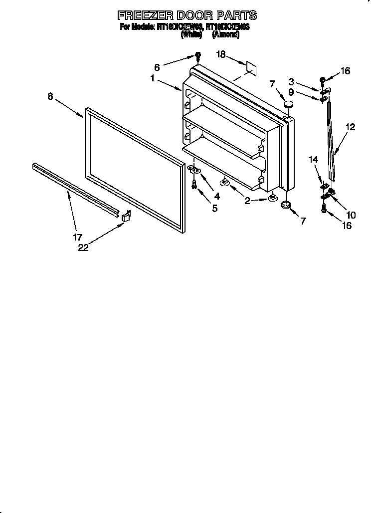 Freezer door