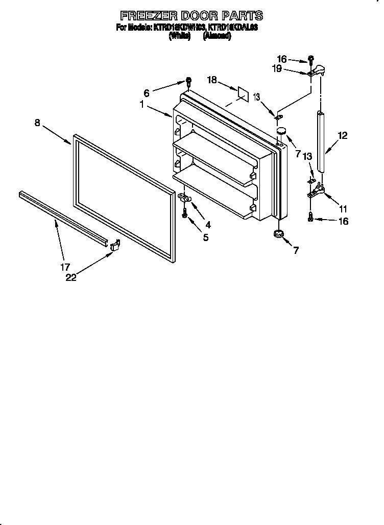 Freezer door
