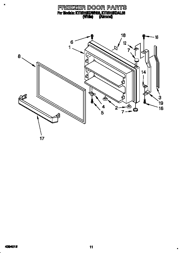 Freezer door