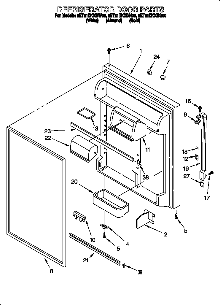 Refrigerator door