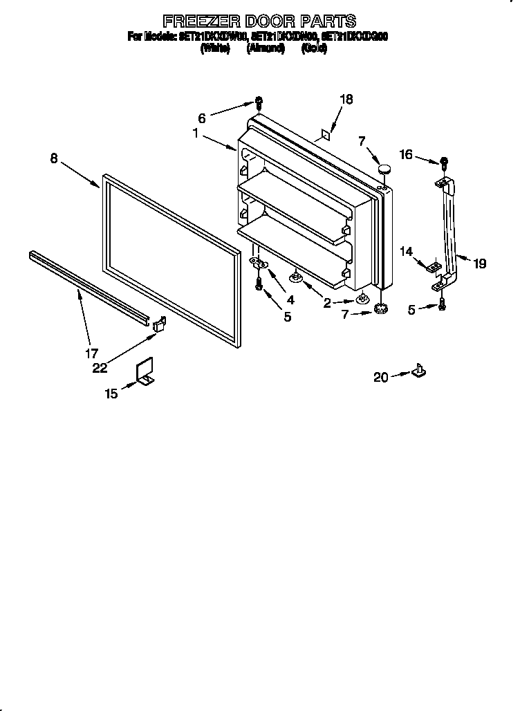Freezer door