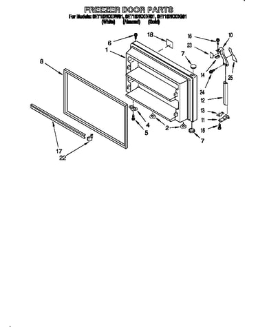 Freezer door