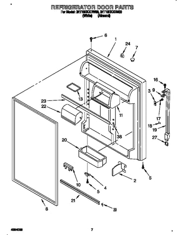 Refrigerator door