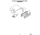 KitchenAid KSSS42MDX02 top grille and unit cover diagram