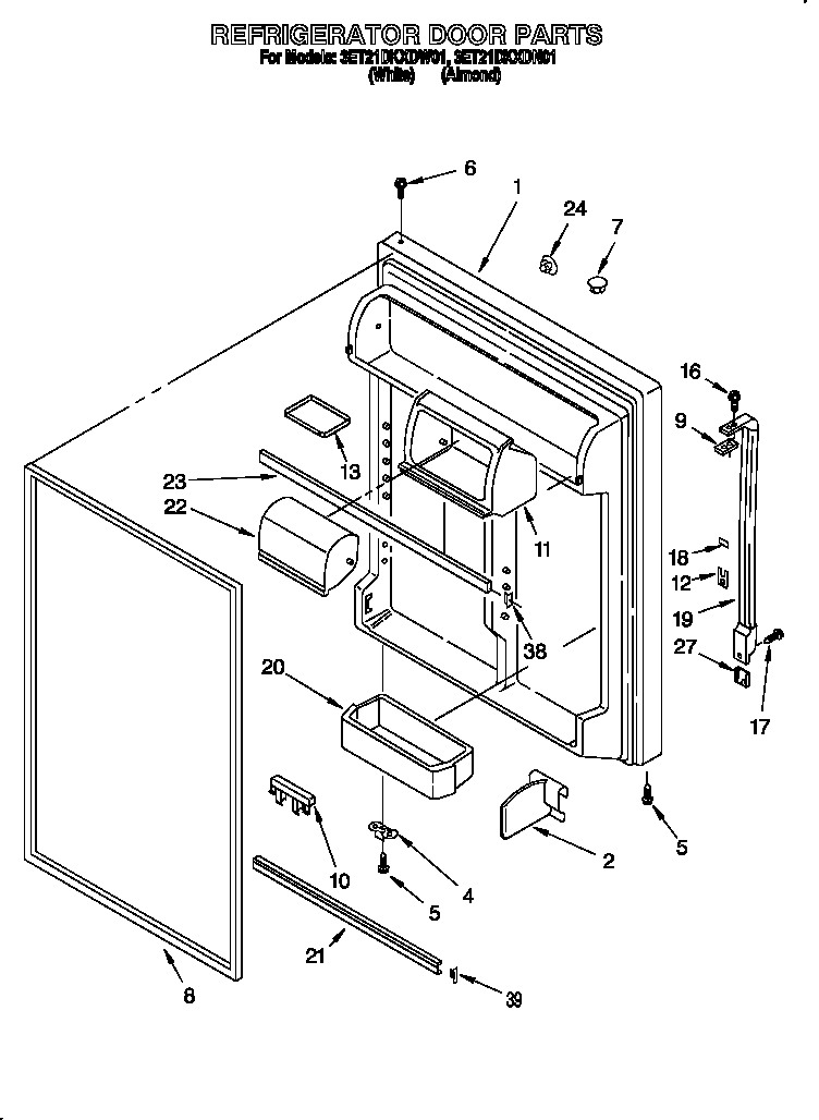 Refrigerator door