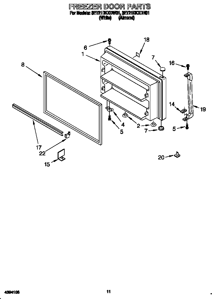 Freezer door