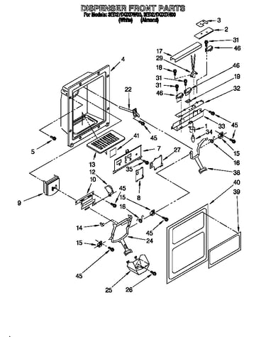 Dispenser front