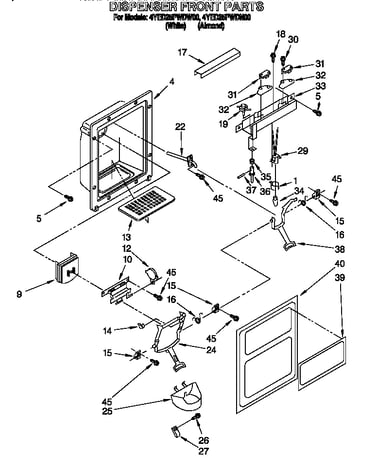 Dispenser front