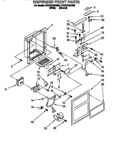 Dispenser front