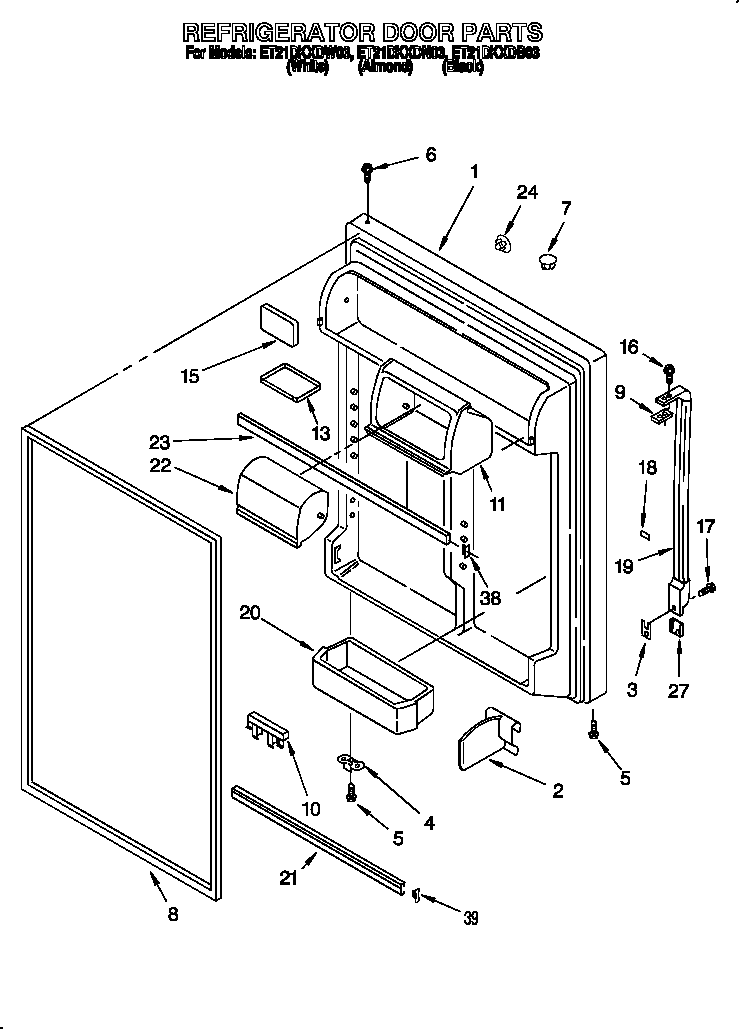 Refrigerator door