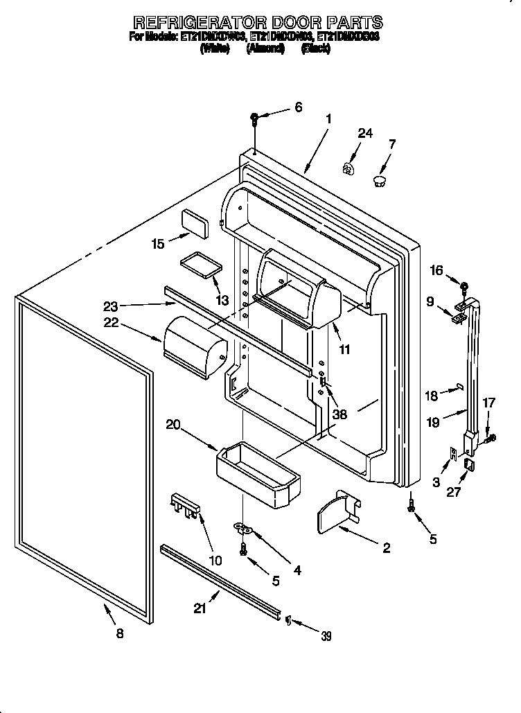 Refrigerator door