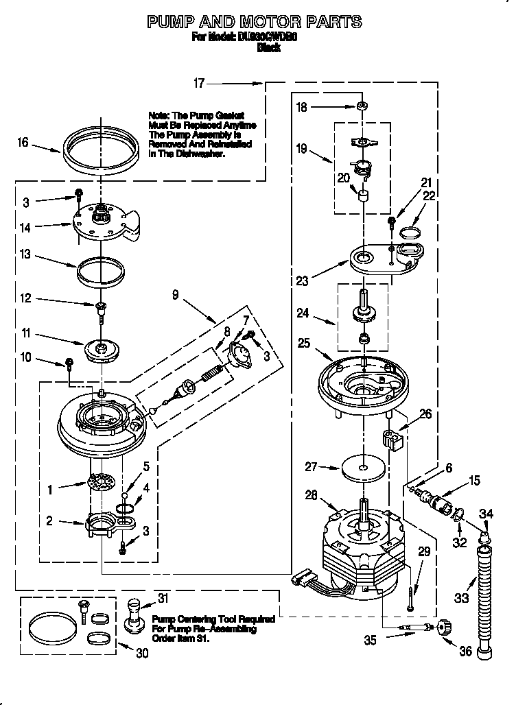 PUMP AND MOTOR