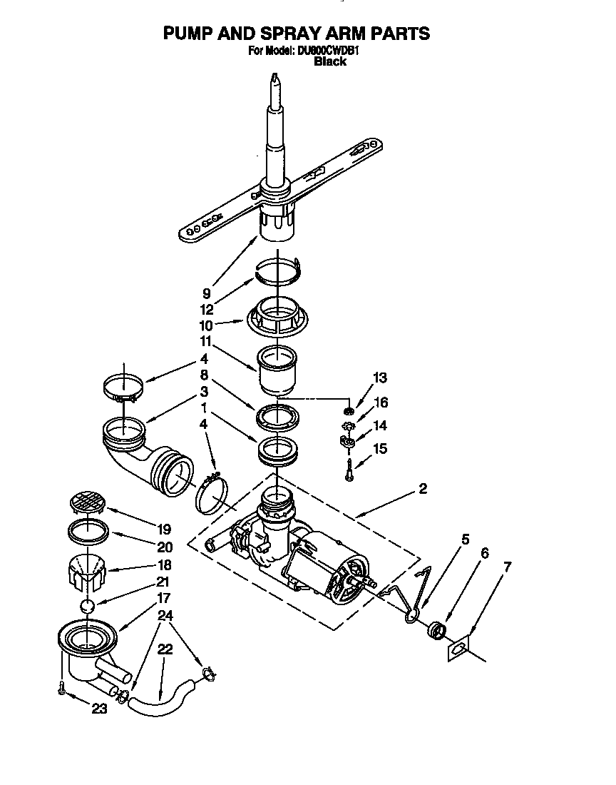 PUMP AND SPRAY ARM