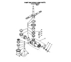 Whirlpool DU806CWDB1 pump and spray arm diagram