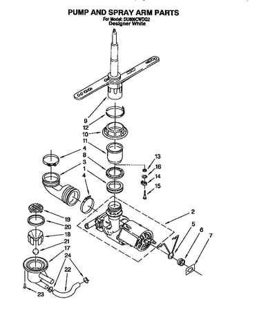 Pump and spray arm