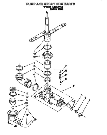 Pump and spray arm
