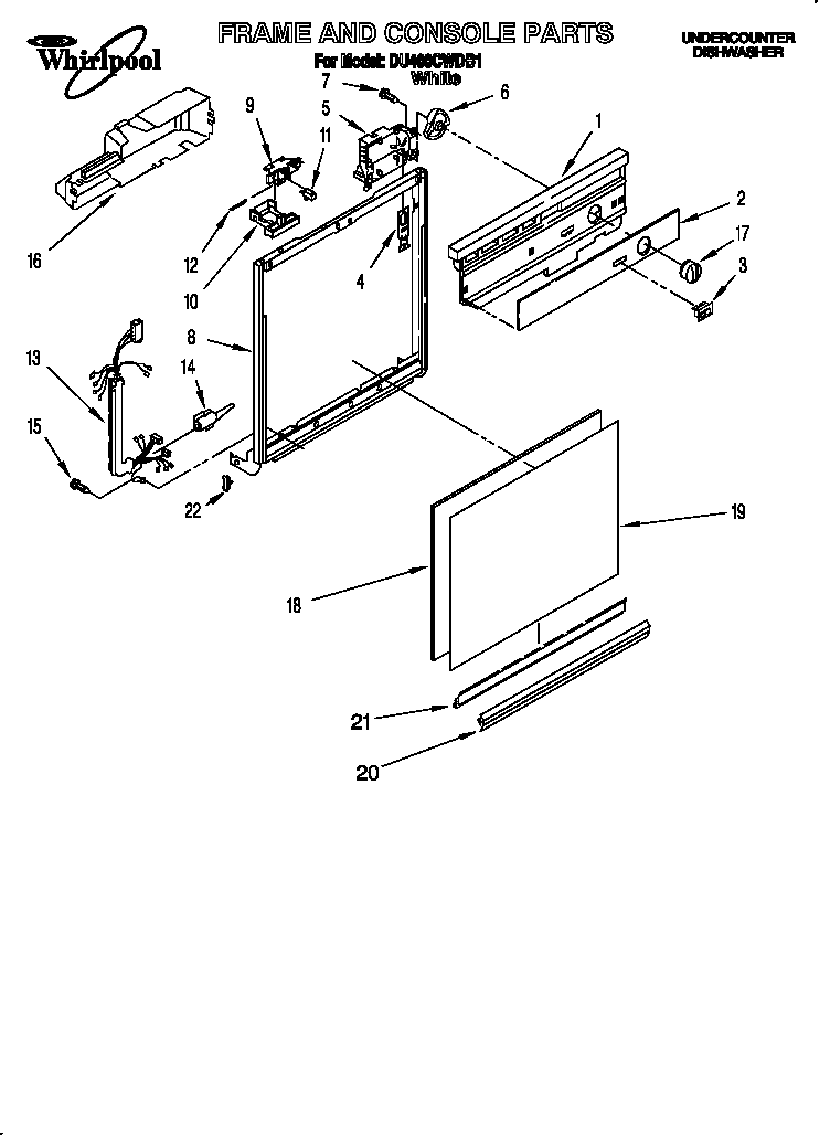 Frame and console