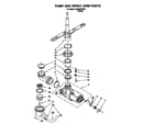 Whirlpool DU400CWDB1 pump and spray arm diagram