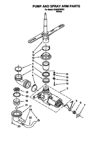 Pump and spray arm