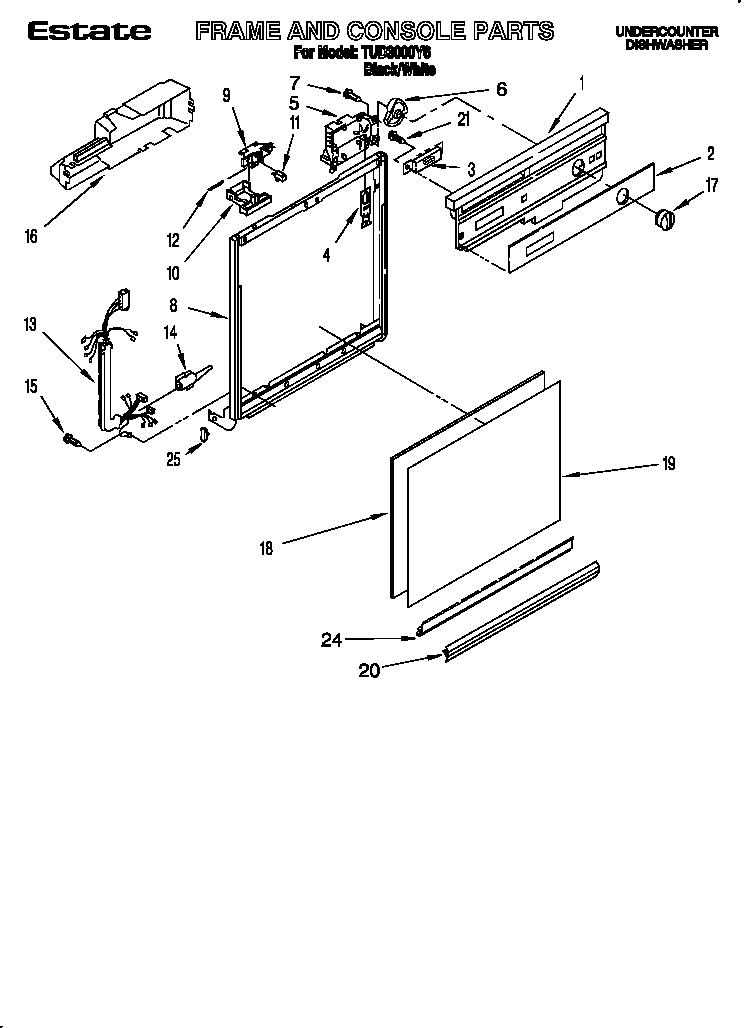 Frame and console