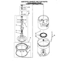 Whirlpool LSR6132DZ0 agitator, basket and tub diagram