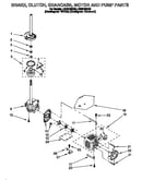 Brake, clutch, gearcase, motor and pump