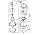 Whirlpool LBR6233DQ0 agitator, basket and tub diagram