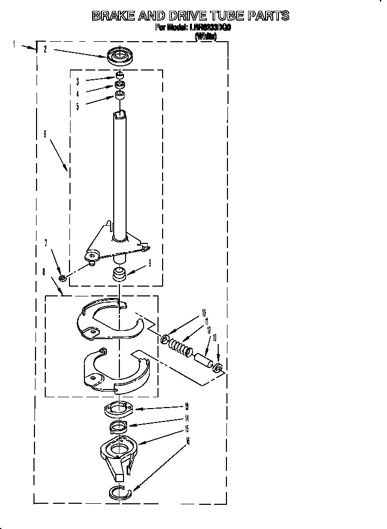 Brake and drive tube