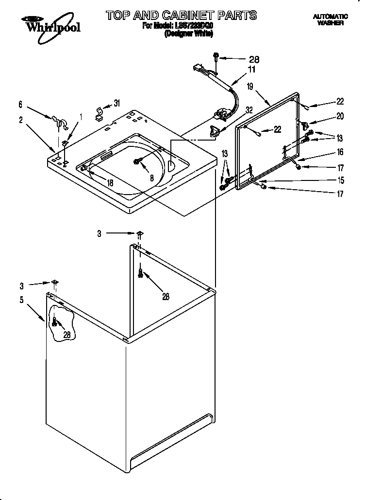 Top and cabinet