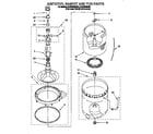 Whirlpool 8LSP8245AG2 agitator, basket and tub diagram