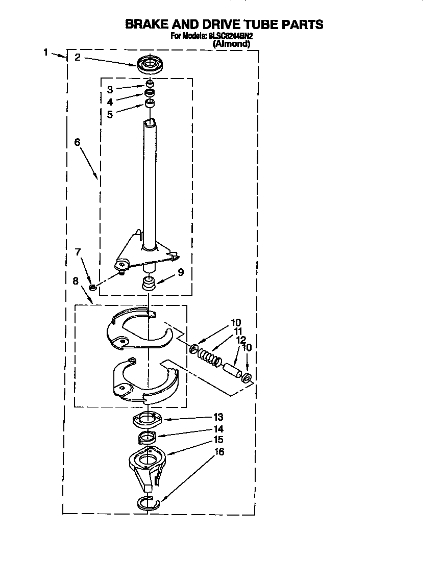 Brake and drive tube