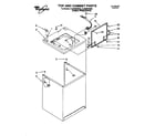 Whirlpool 4LSC8255BQ3 top and cabinet diagram