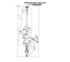 Whirlpool 4LSC8255BQ3 brake and drive tube diagram