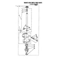 Whirlpool 3LBR5132BW1 brake and drive tube diagram