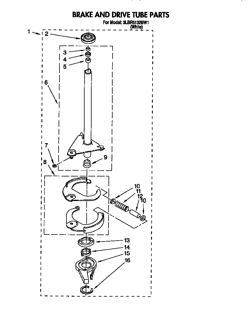 Brake and drive tube
