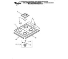 Whirlpool SC8640EDB0 cooktop, burner and grate diagram