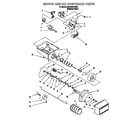 KitchenAid KSRB22QFSS01 motor and ice container diagram