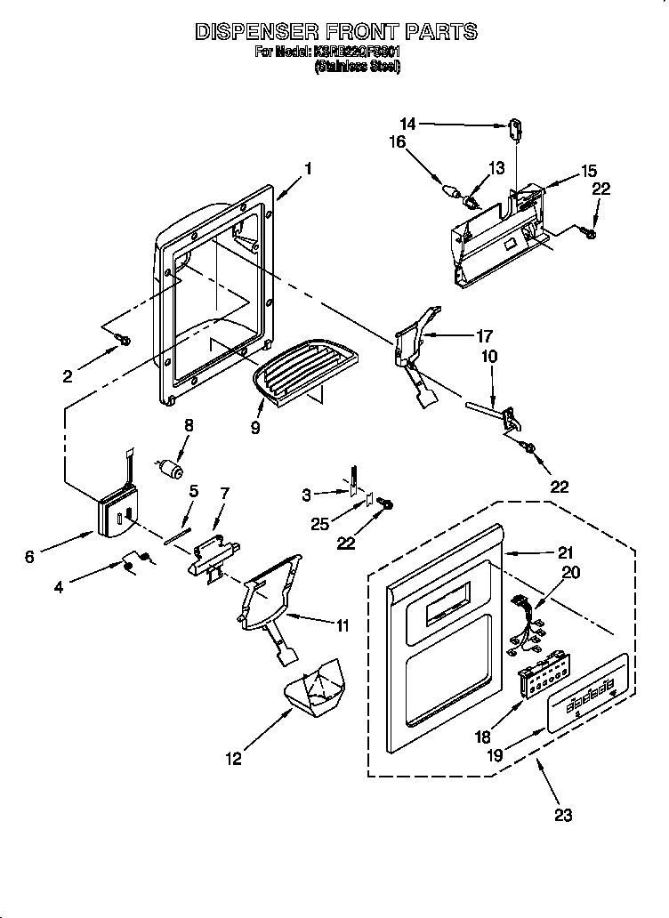 DISPENSER FRONT