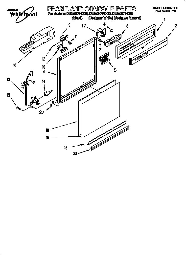 Frame and console